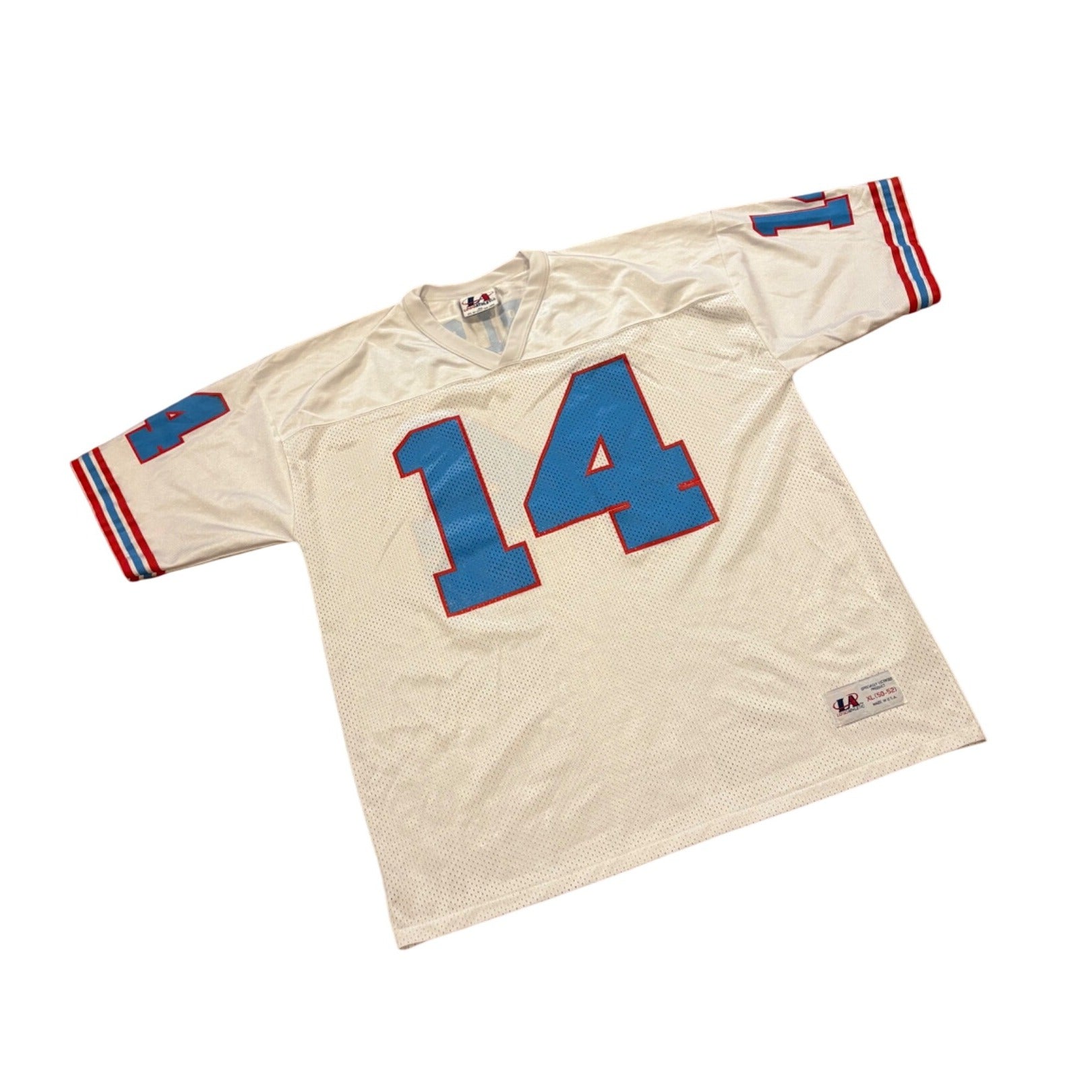 Rare Vintage Houston Oilers Cody Carlson #14 Logo Athletic NFL Jersey Men's XL
