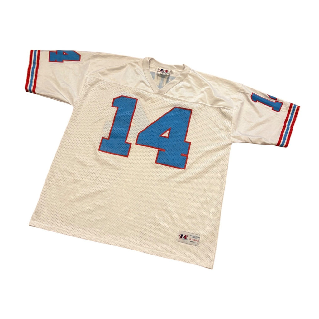 Rare Vintage Houston Oilers Cody Carlson #14 Logo Athletic NFL Jersey Men's XL