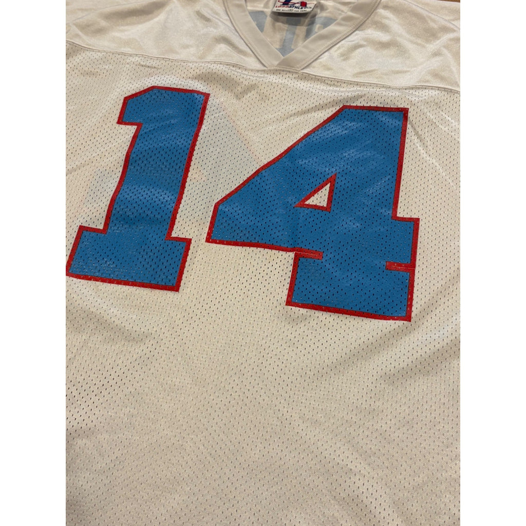 Rare Vintage Houston Oilers Cody Carlson #14 Logo Athletic NFL Jersey Men's XL