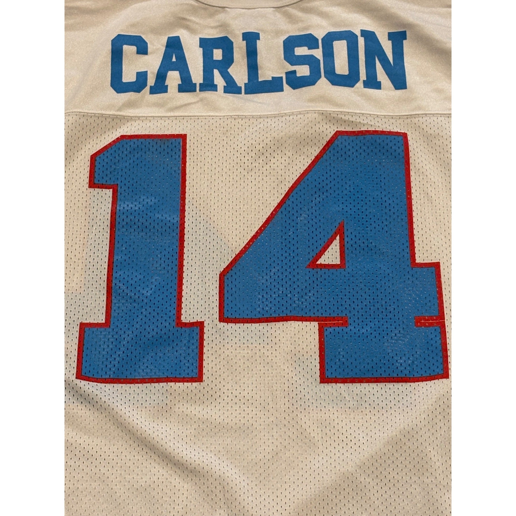 Rare Vintage Houston Oilers Cody Carlson #14 Logo Athletic NFL Jersey Men's XL