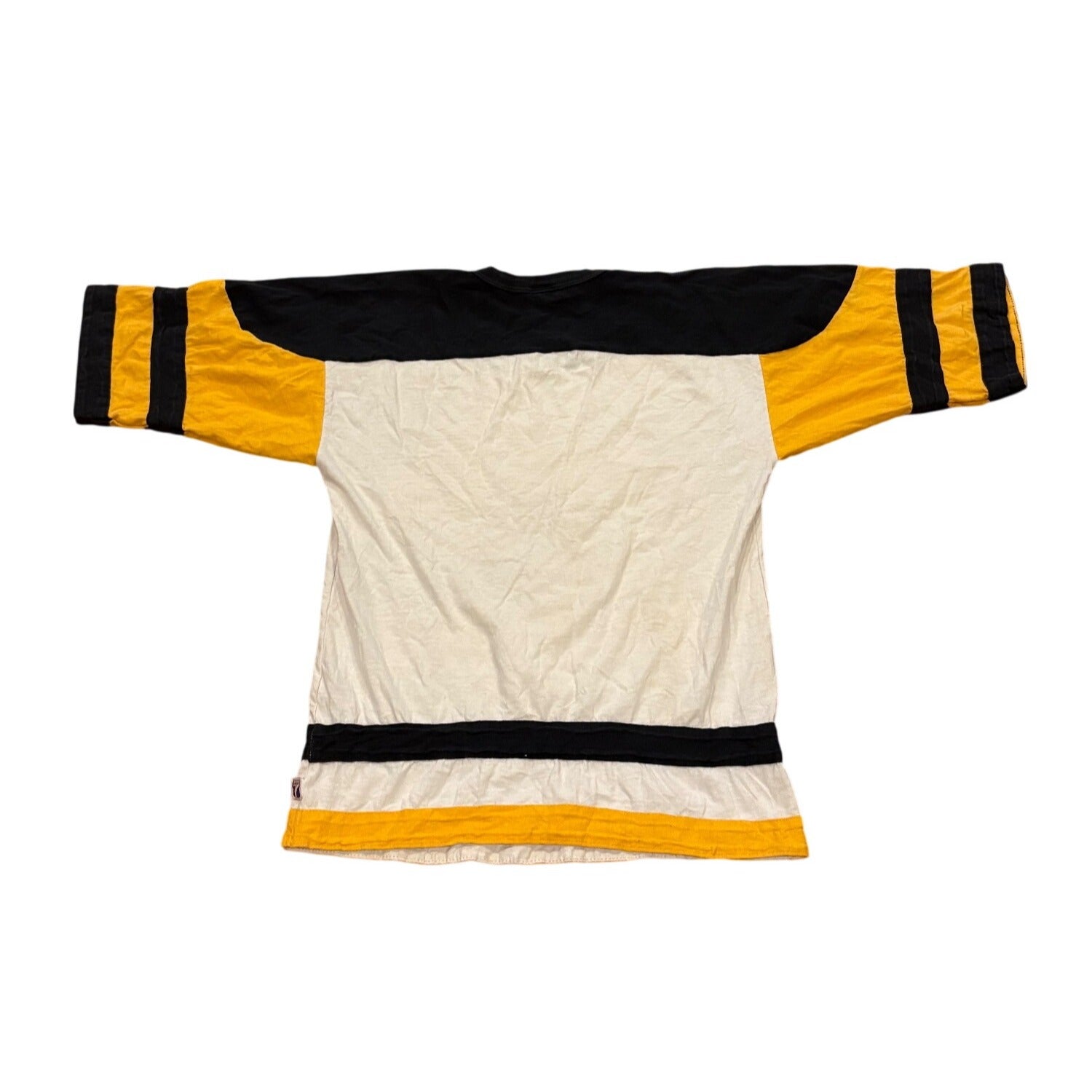 Vintage 90's Logo 7 Boston Bruins NHL Hockey 3/4 Length Shirt Men's Medium