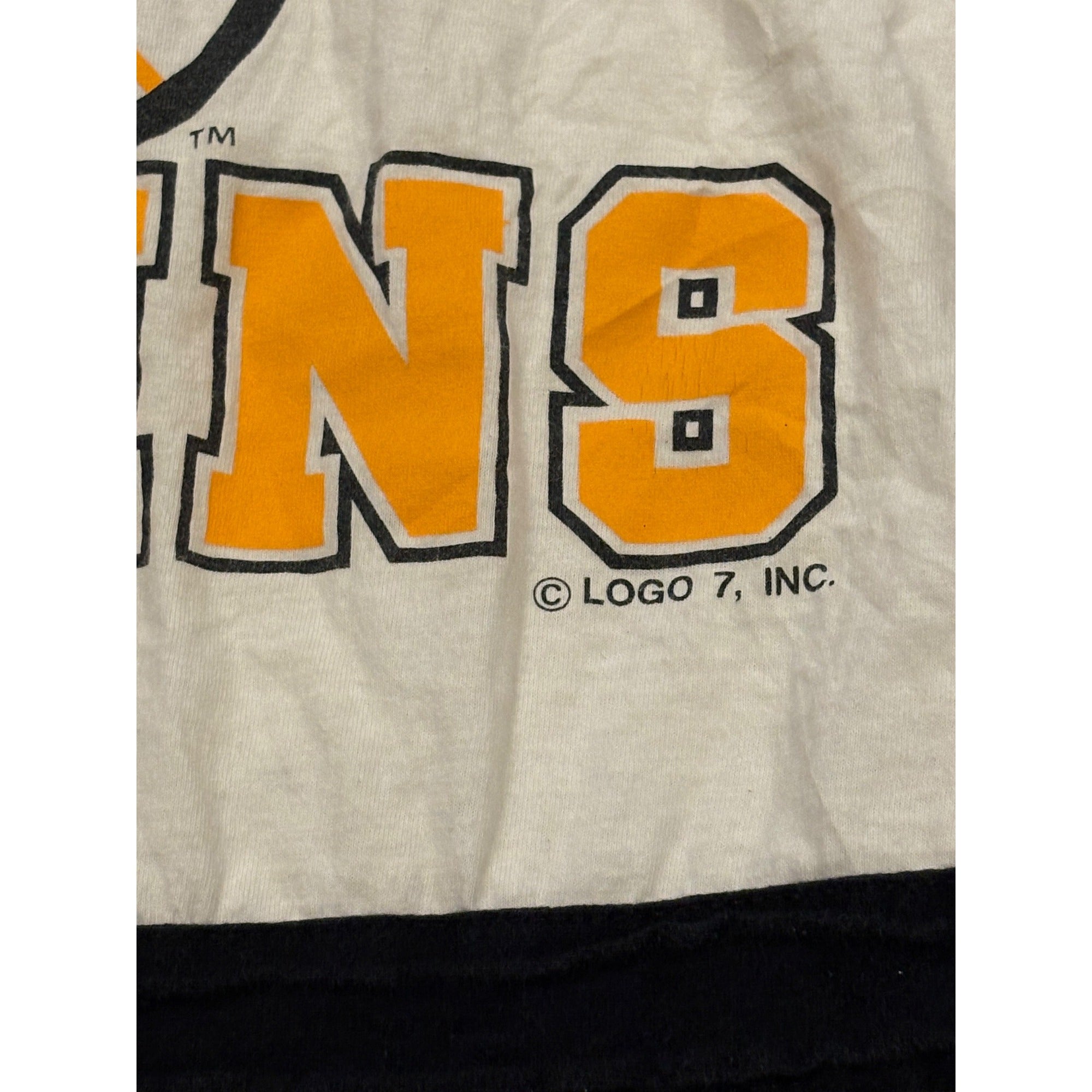 Vintage 90's Logo 7 Boston Bruins NHL Hockey 3/4 Length Shirt Men's Medium