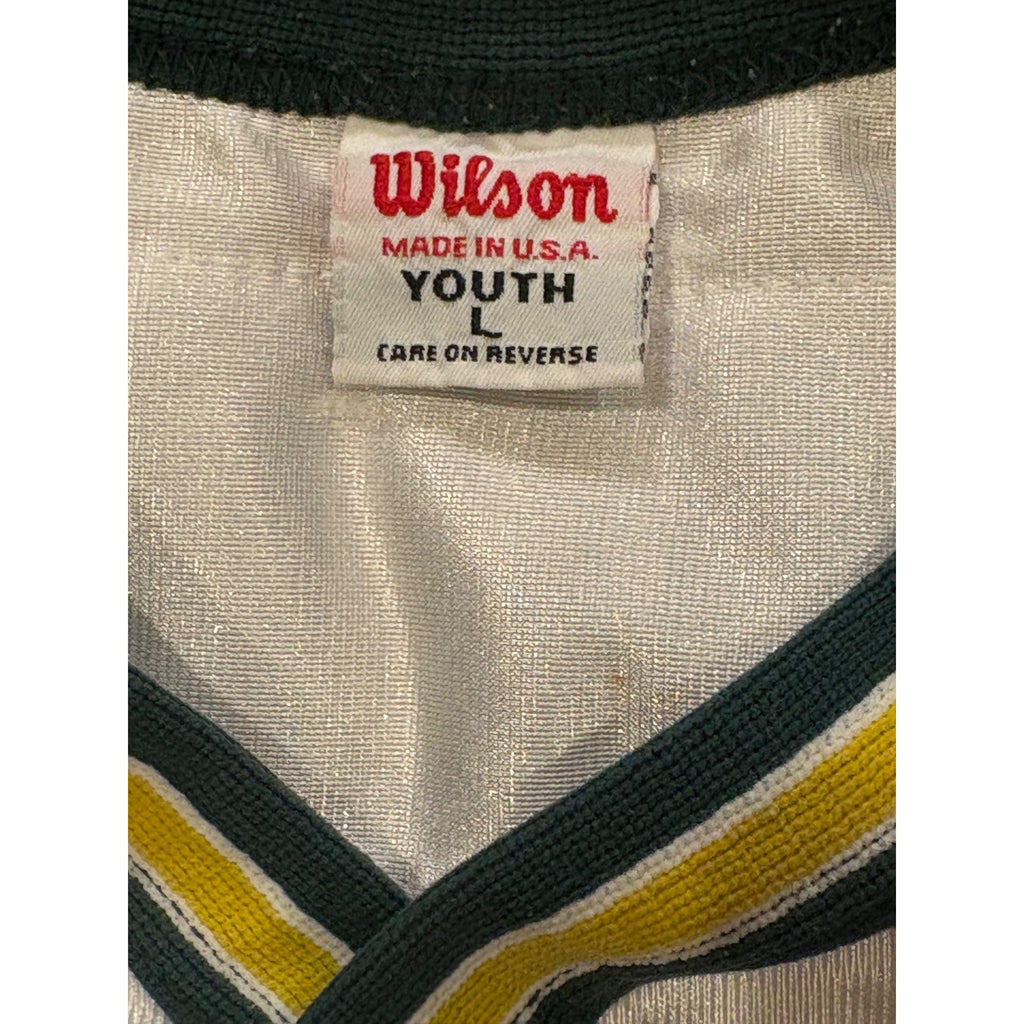 Vintage 90's Wilson Green Bay Packers Brett Favre #4 White NFL Jersey Youth L