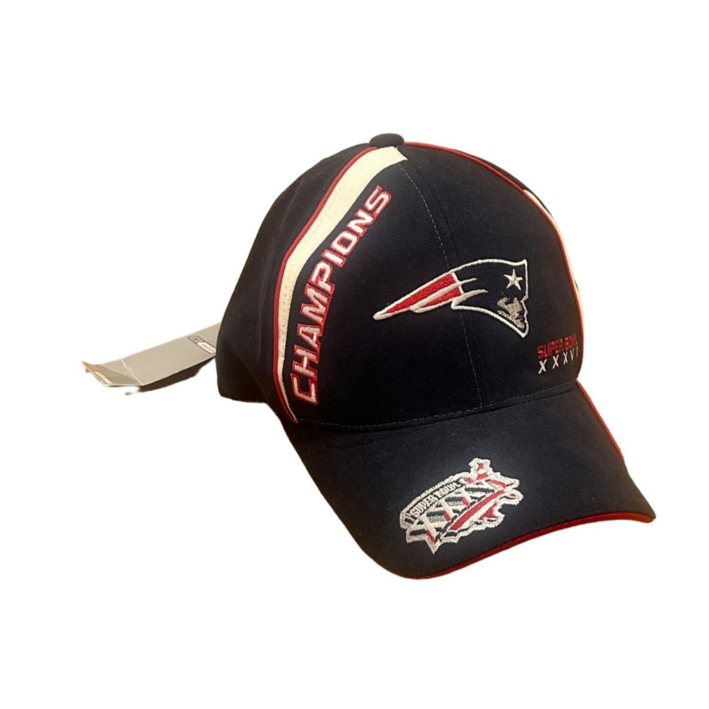 New England Patriots Super Bowl XXXVI 36 NFL Champions Adjustable Reebok Hat NWT