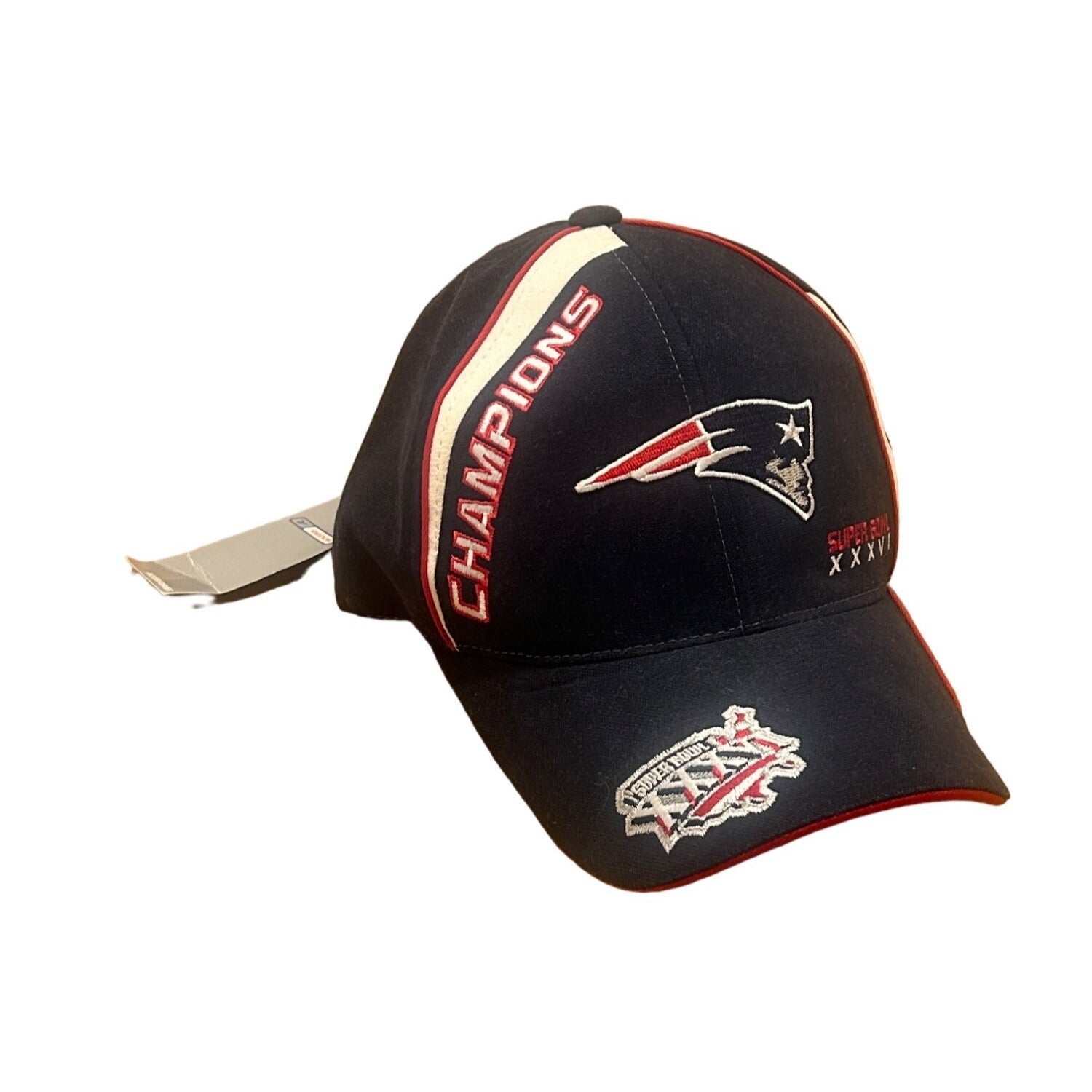 New England Patriots Super Bowl XXXVI 36 NFL Champions Adjustable Reebok Hat NWT