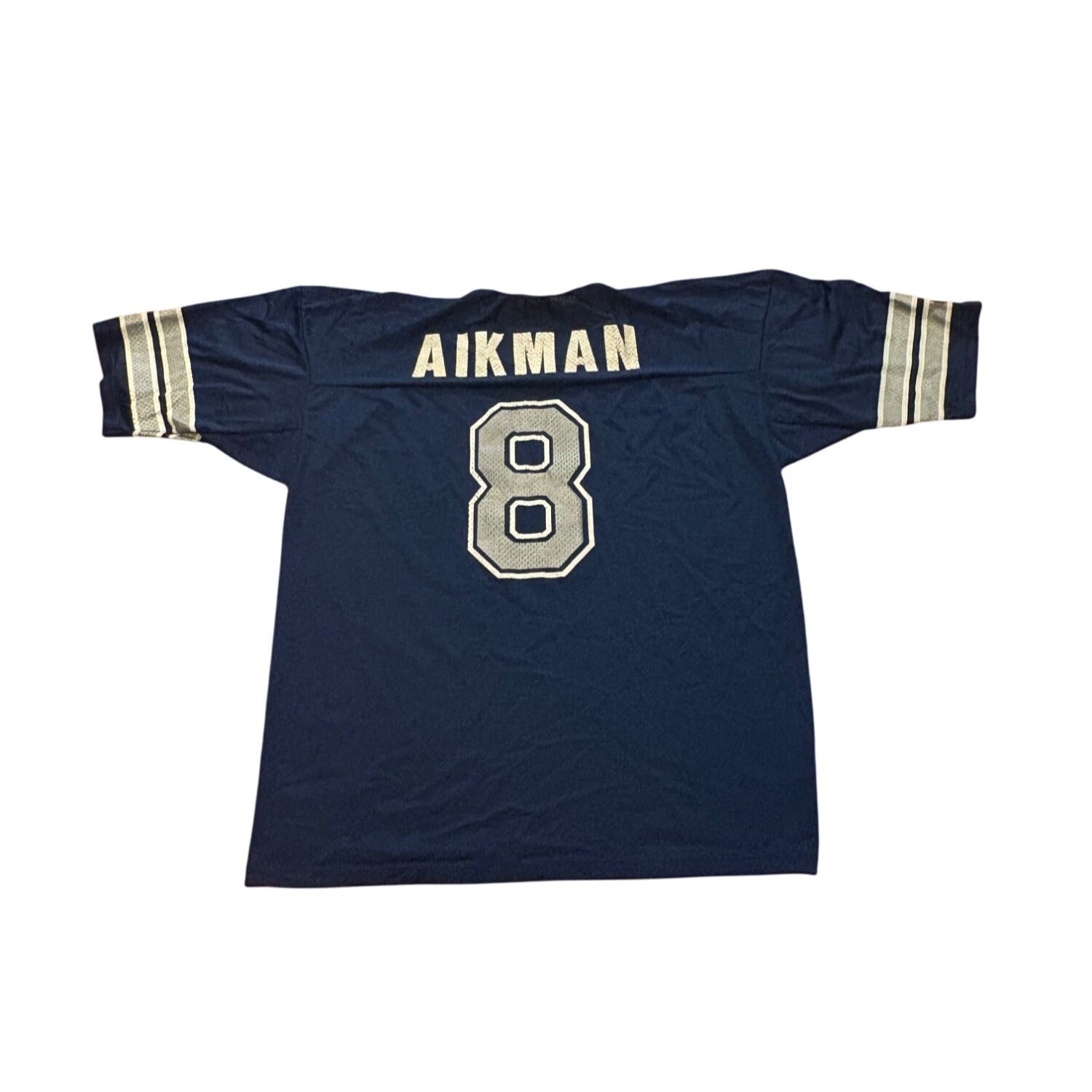 Vintage 1990's Champion Dallas Cowboys Troy Aikman #8 Blue NFL Jersey Men's 52