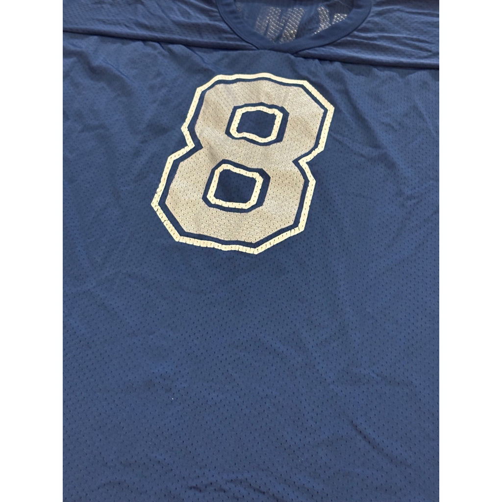 Vintage 1990's Champion Dallas Cowboys Troy Aikman #8 Blue NFL Jersey Men's 52