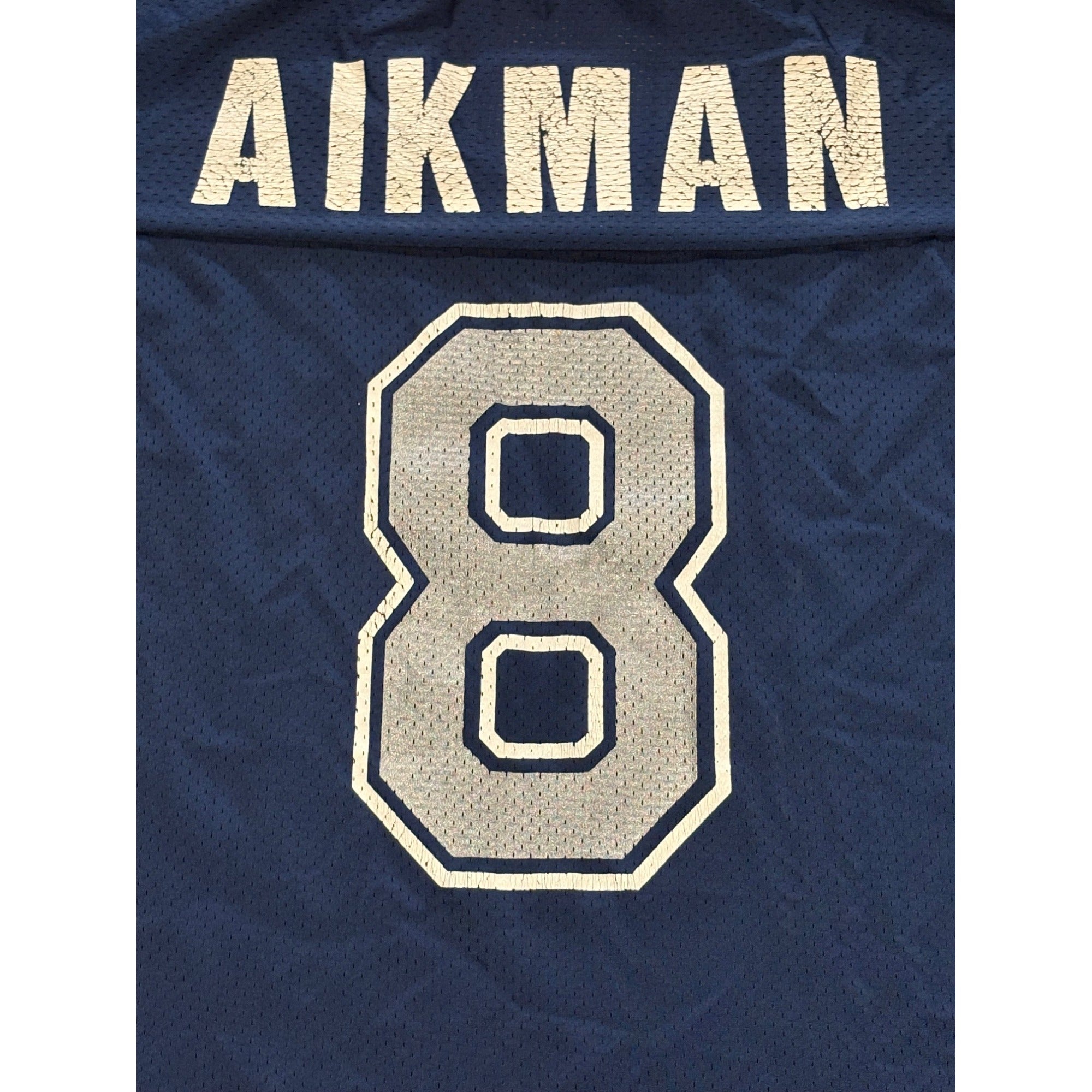Vintage 1990's Champion Dallas Cowboys Troy Aikman #8 Blue NFL Jersey Men's 52