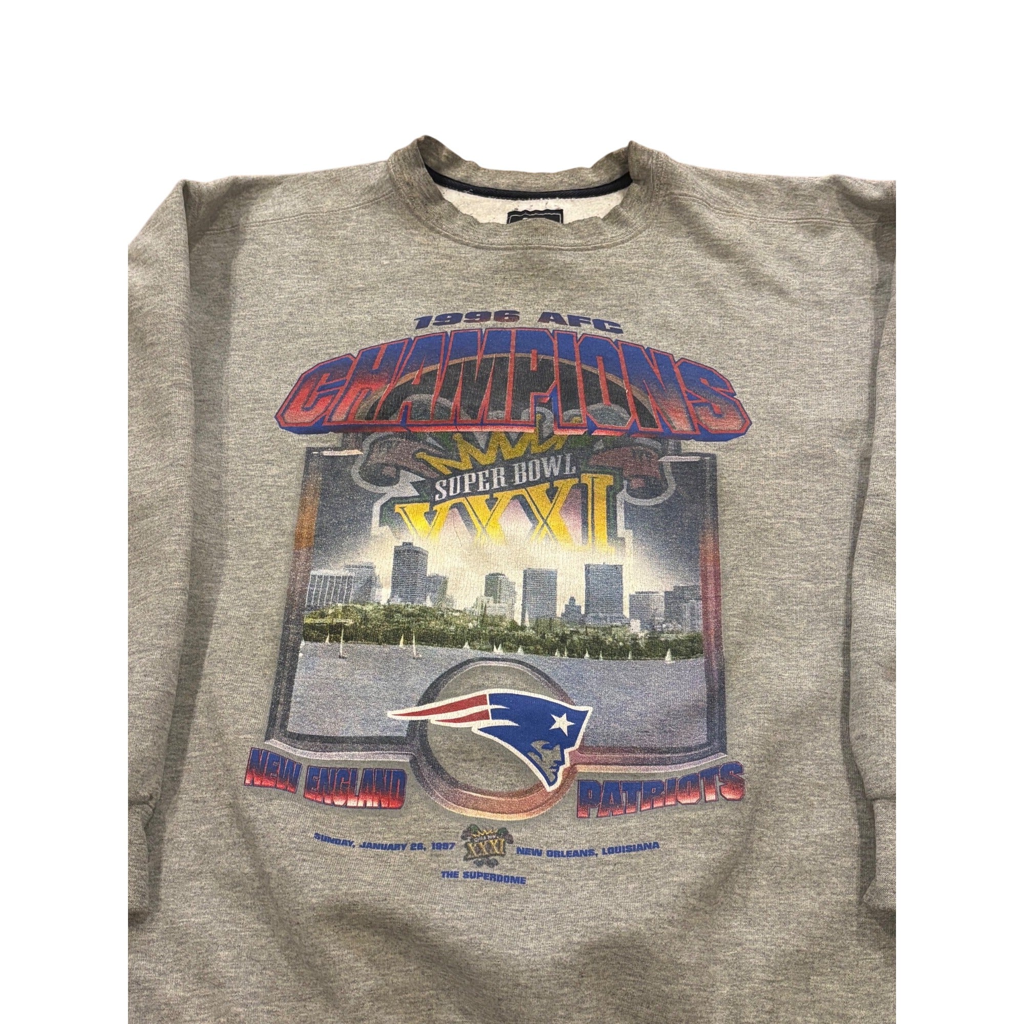 Vintage Starter New England Patriots 1996 AFC Champions Crewneck Sweatshirt M