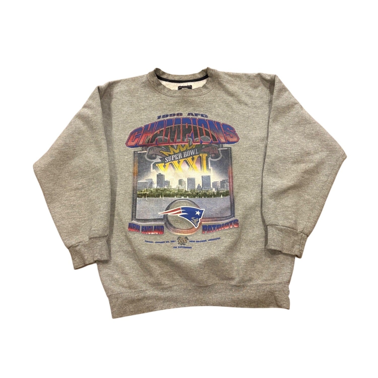 Vintage Starter New England Patriots 1996 AFC Champions Crewneck Sweatshirt M