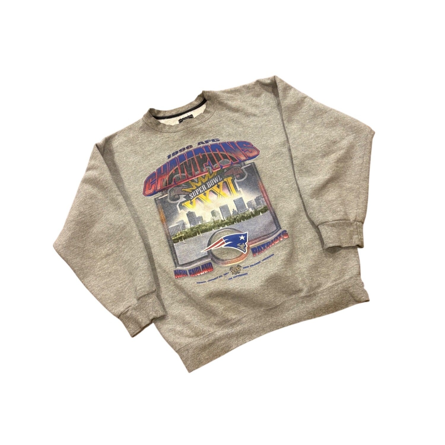 Vintage Starter New England Patriots 1996 AFC Champions Crewneck Sweatshirt M