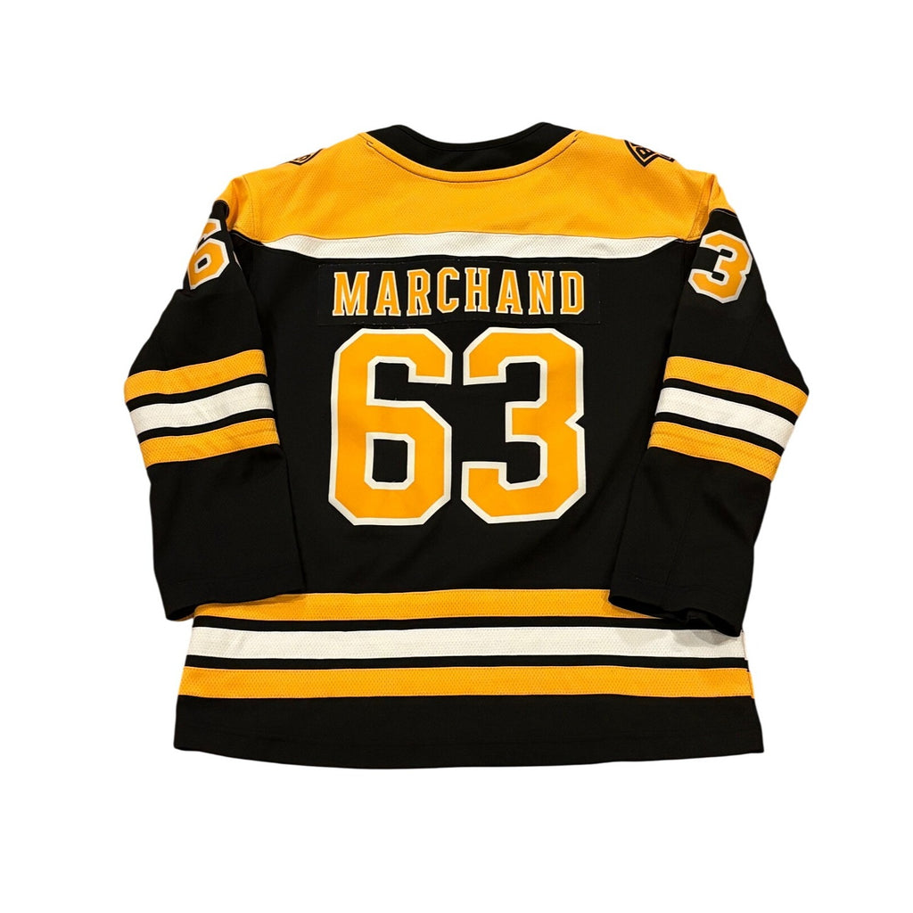 Fanatics Boston Bruins Brad Marchand #63 Home Black NHL Hockey Jersey Youth L/XL