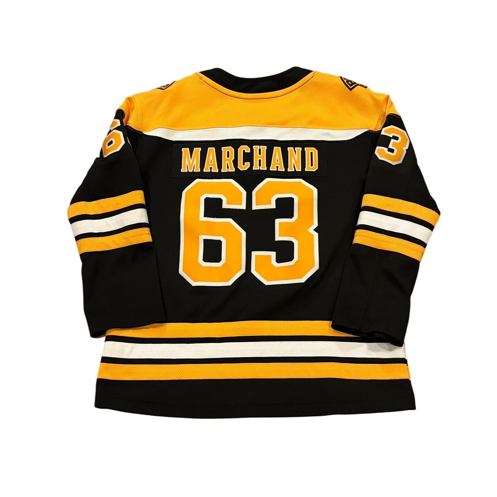 Fanatics Boston Bruins Brad Marchand #63 Home Black NHL Hockey Jersey Youth L/XL