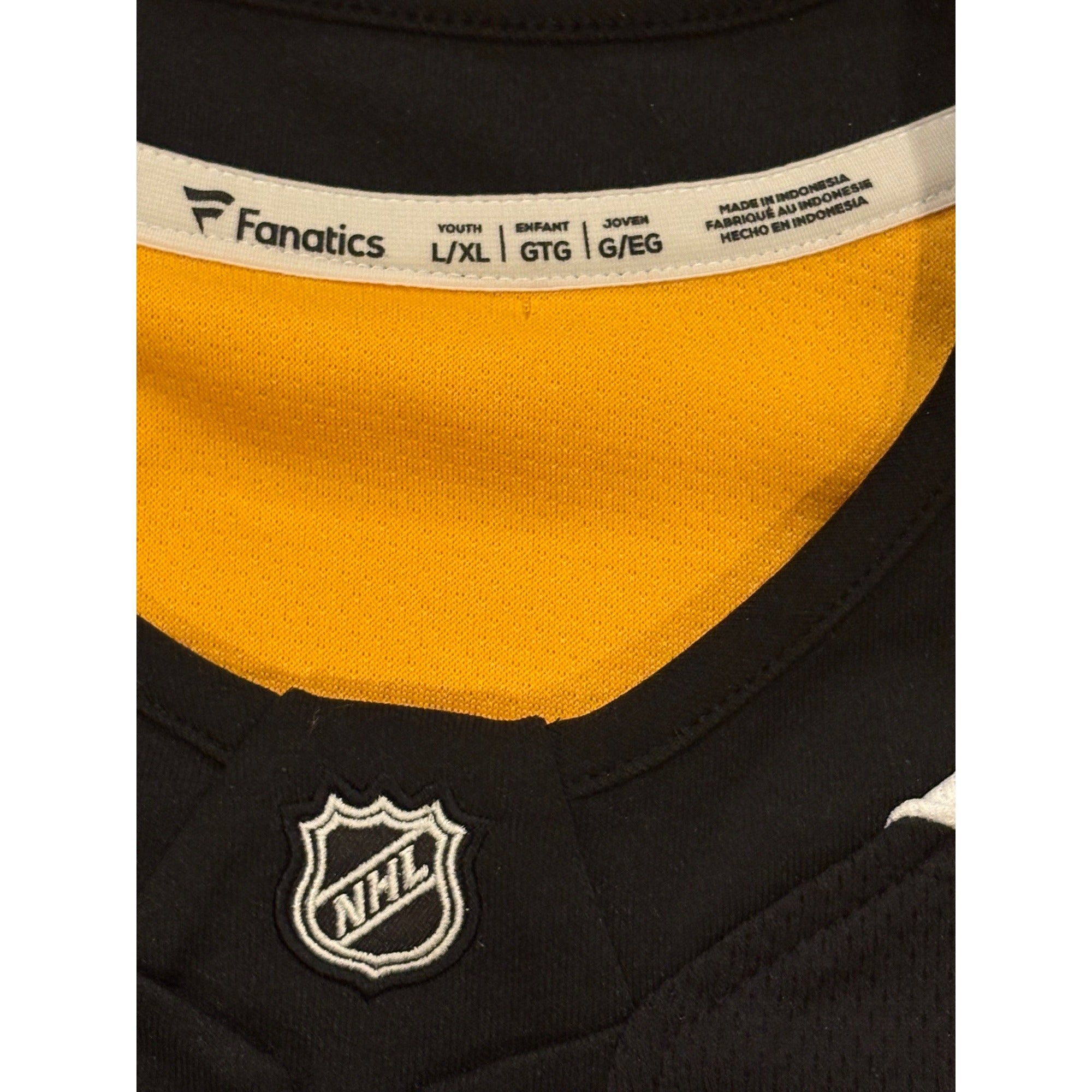 Fanatics Boston Bruins Brad Marchand #63 Home Black NHL Hockey Jersey Youth L/XL