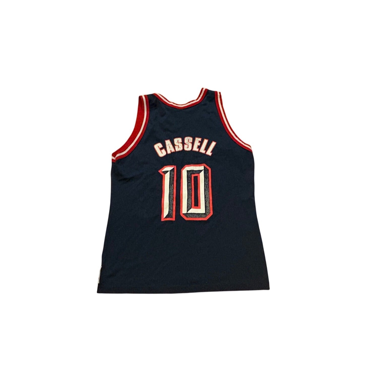 Vintage 90s Champion Houston Rockets Sam Cassell #10 NBA Basketball Jersey 44