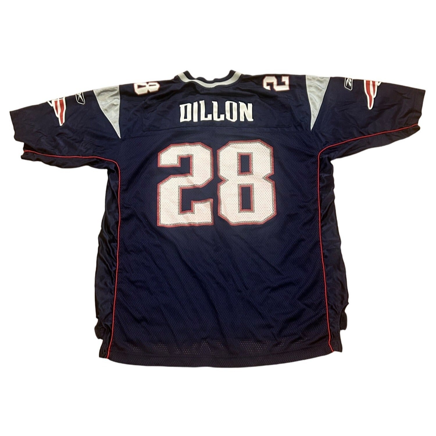 Reebok New England Patriots Corey Dillon #28 Blue NFL Jersey Men's Size XL