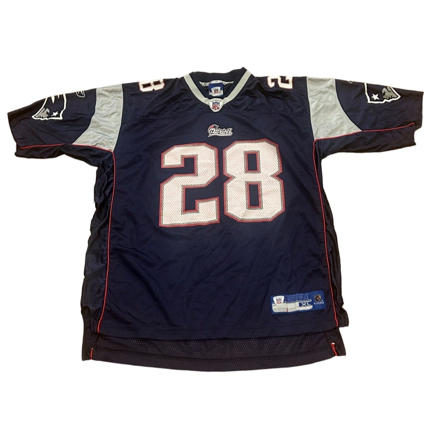 Reebok New England Patriots Corey Dillon #28 Blue NFL Jersey Men's Size XL