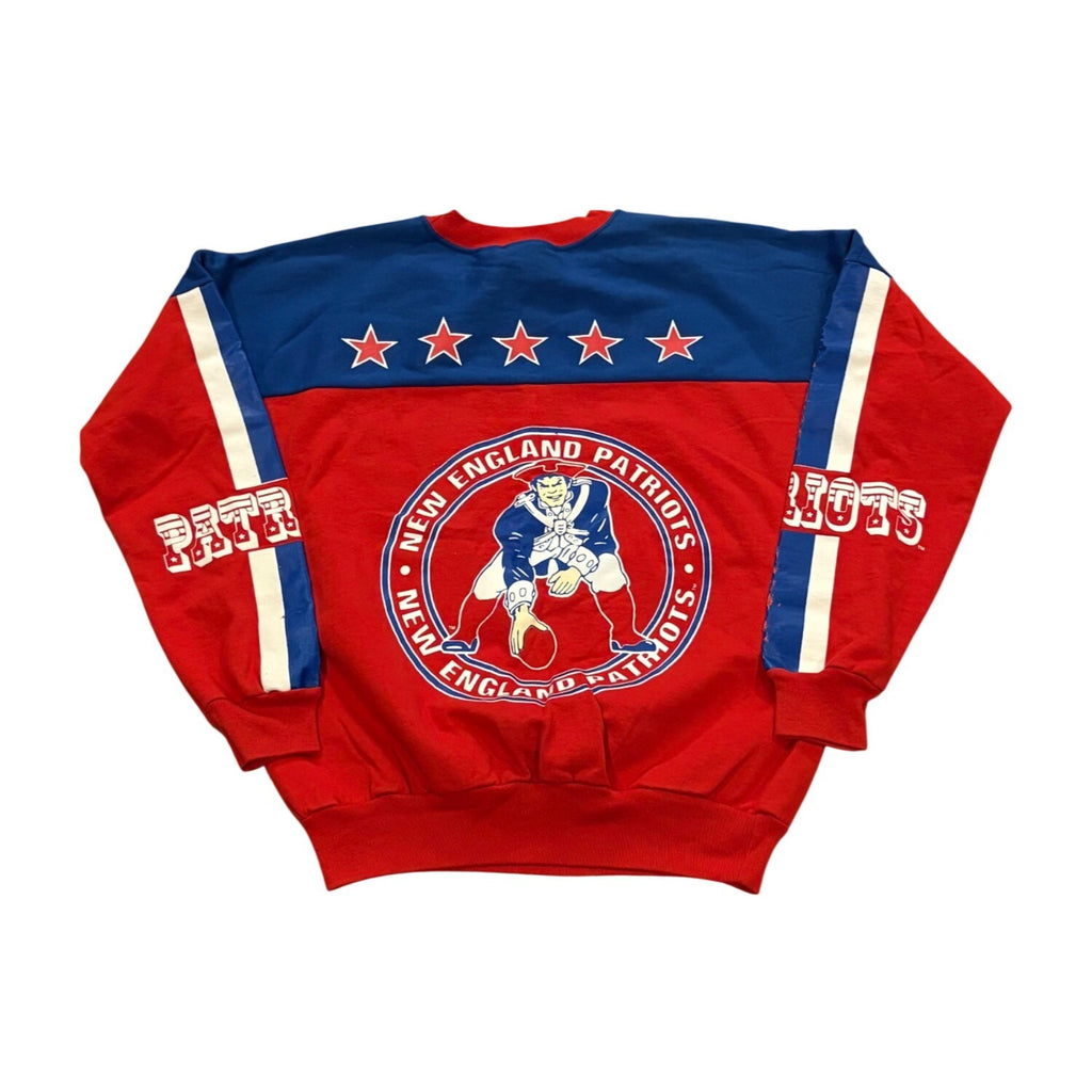 Rare Vintage 80s New England Patriots All Over Print NFL Crewneck Sweatshirt L