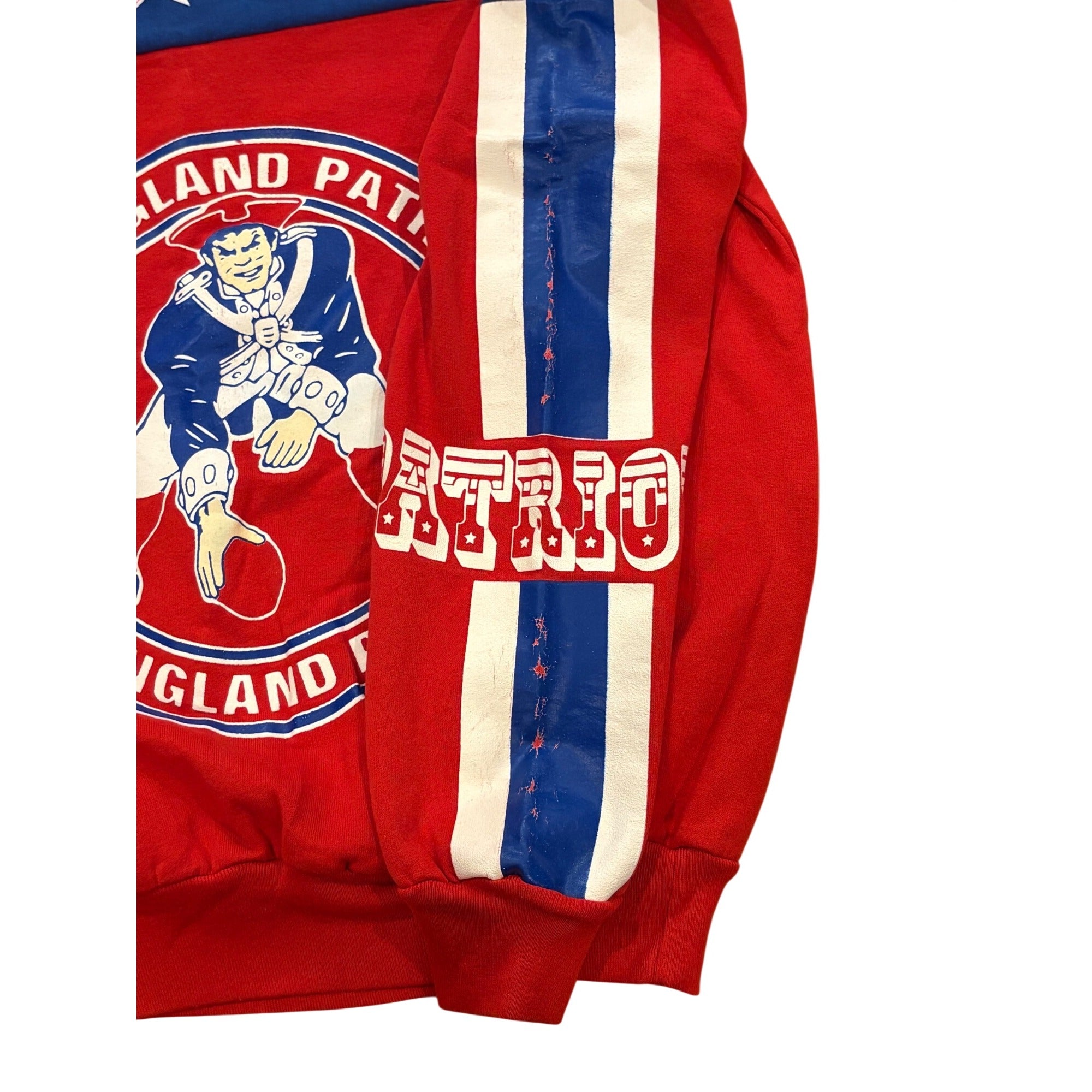 Rare Vintage 80s New England Patriots All Over Print NFL Crewneck Sweatshirt L