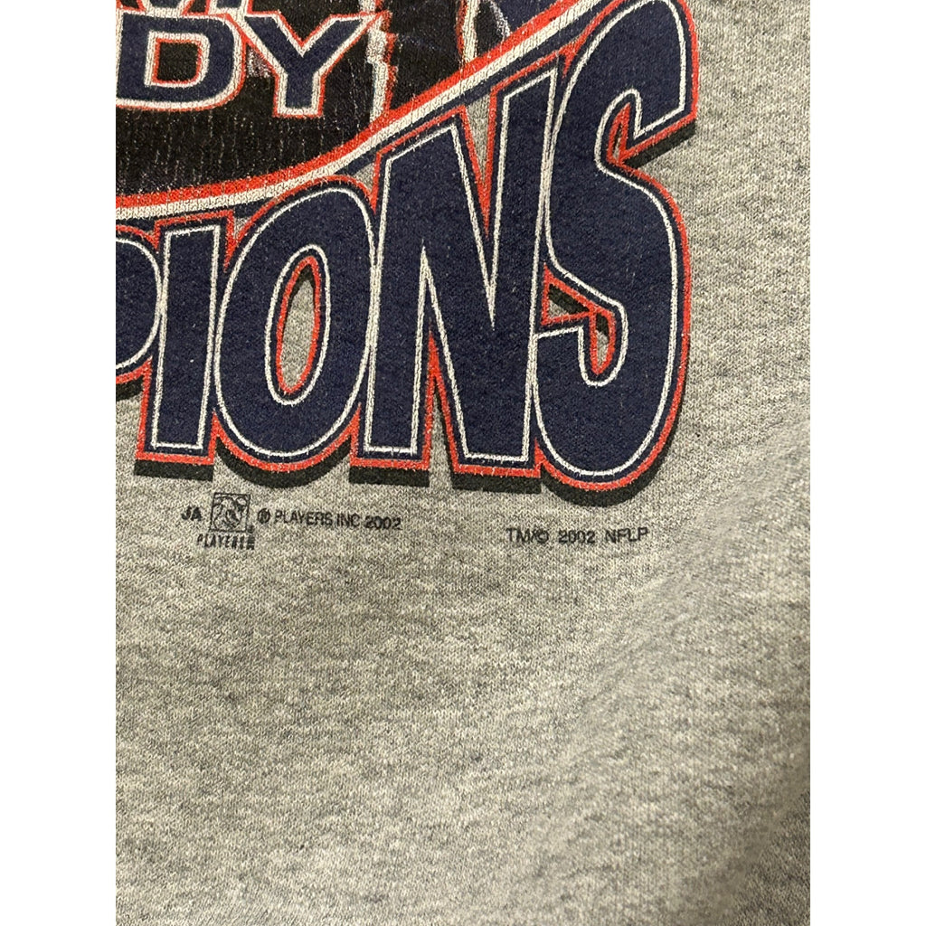 Vtg 2002 New England Patriots Super Bowl XXXVI Champions Tom Brady Sweatshirt L