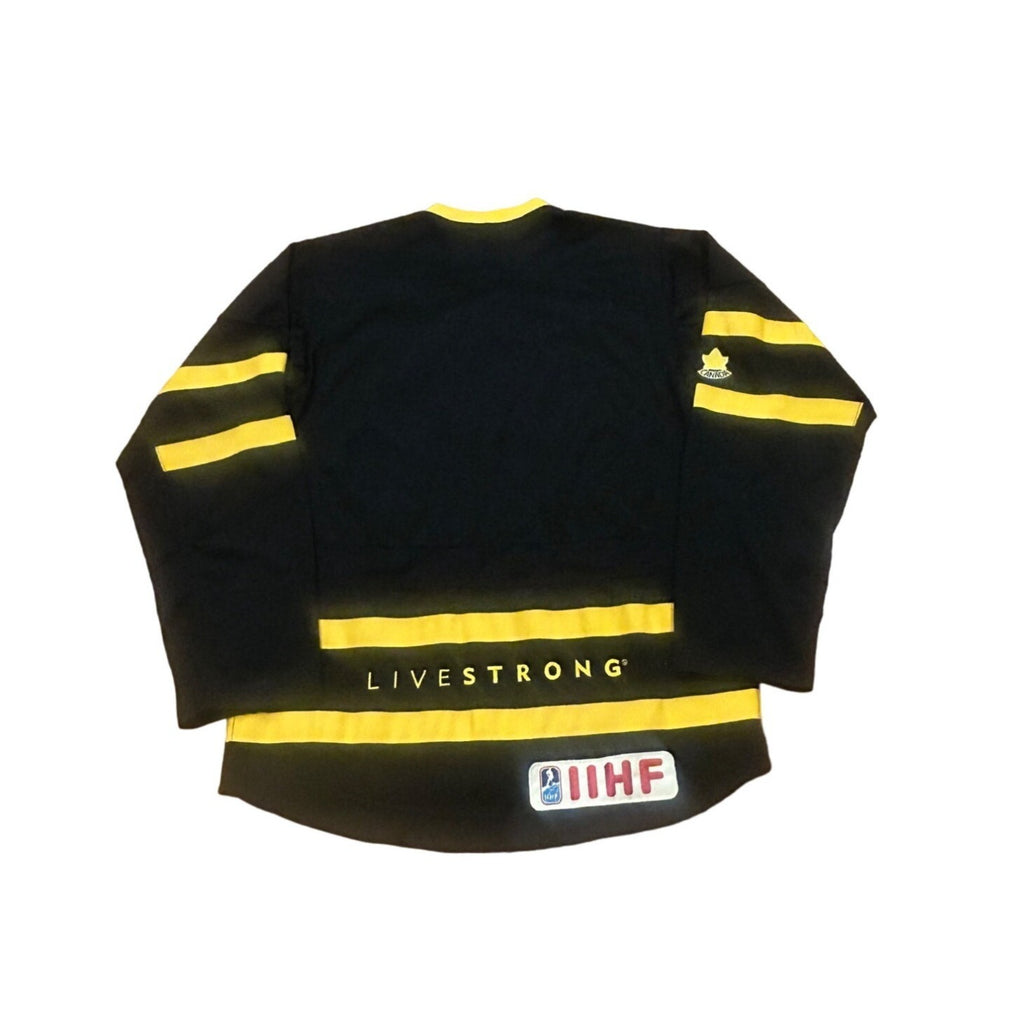 Rare Nike Team Canada 2013 IHHF Livestrong Stitched Hockey Jersey Black Small