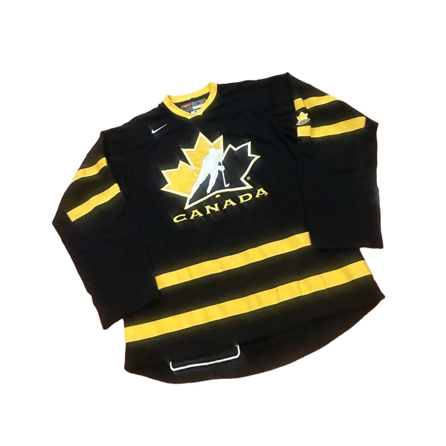 Rare Nike Team Canada 2013 IHHF Livestrong Stitched Hockey Jersey Black Small