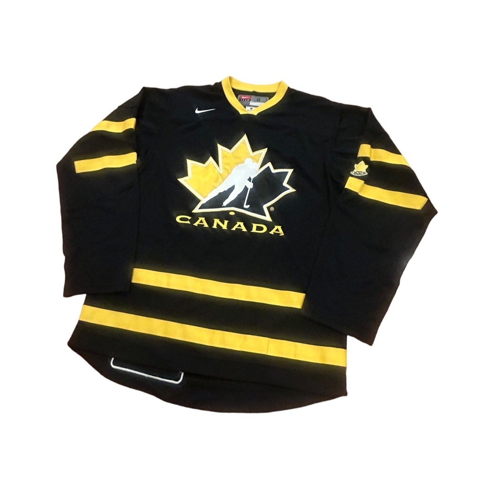 Rare Nike Team Canada 2013 IHHF Livestrong Stitched Hockey Jersey Black Small