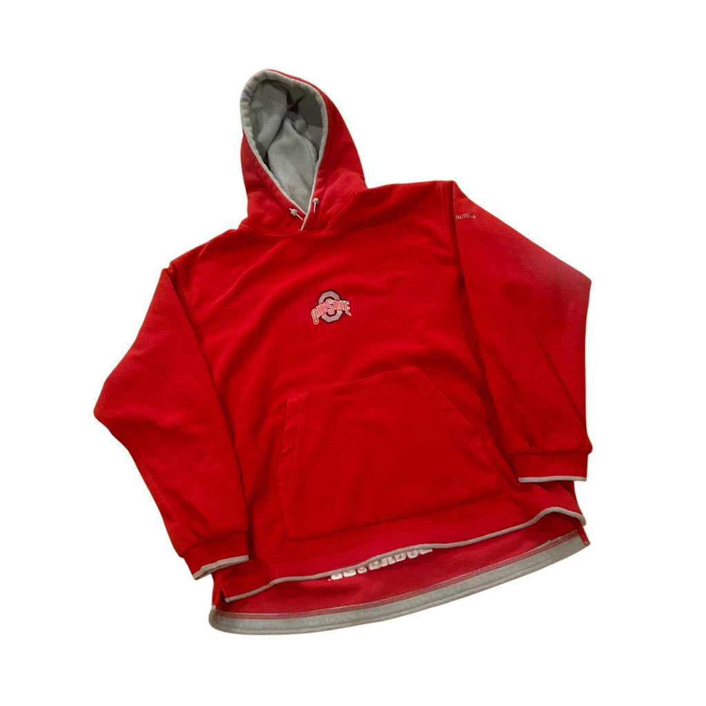 Columbia Ohio State Buckeyes Fleece Hoodie Pullover Red Men's Size Large