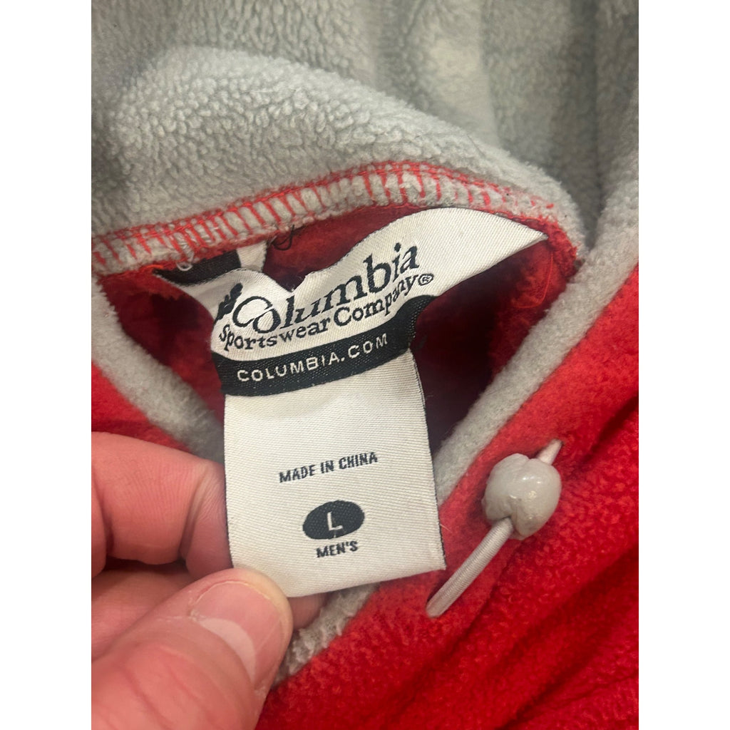 Columbia Ohio State Buckeyes Fleece Hoodie Pullover Red Men's Size Large