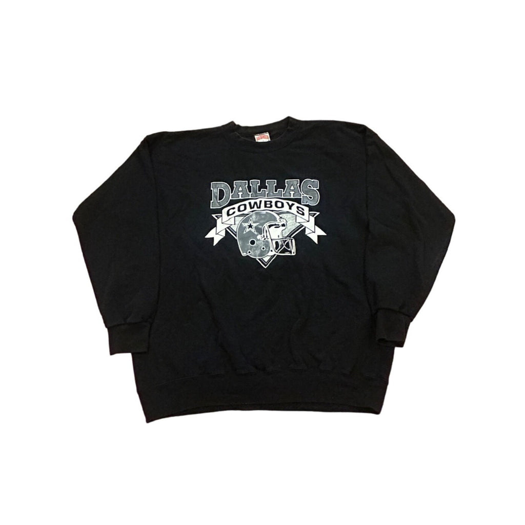 Vintage 1980’s Dallas Cowboys Nutmeg Mills Crewneck Sweatshirt Black Men’s XL