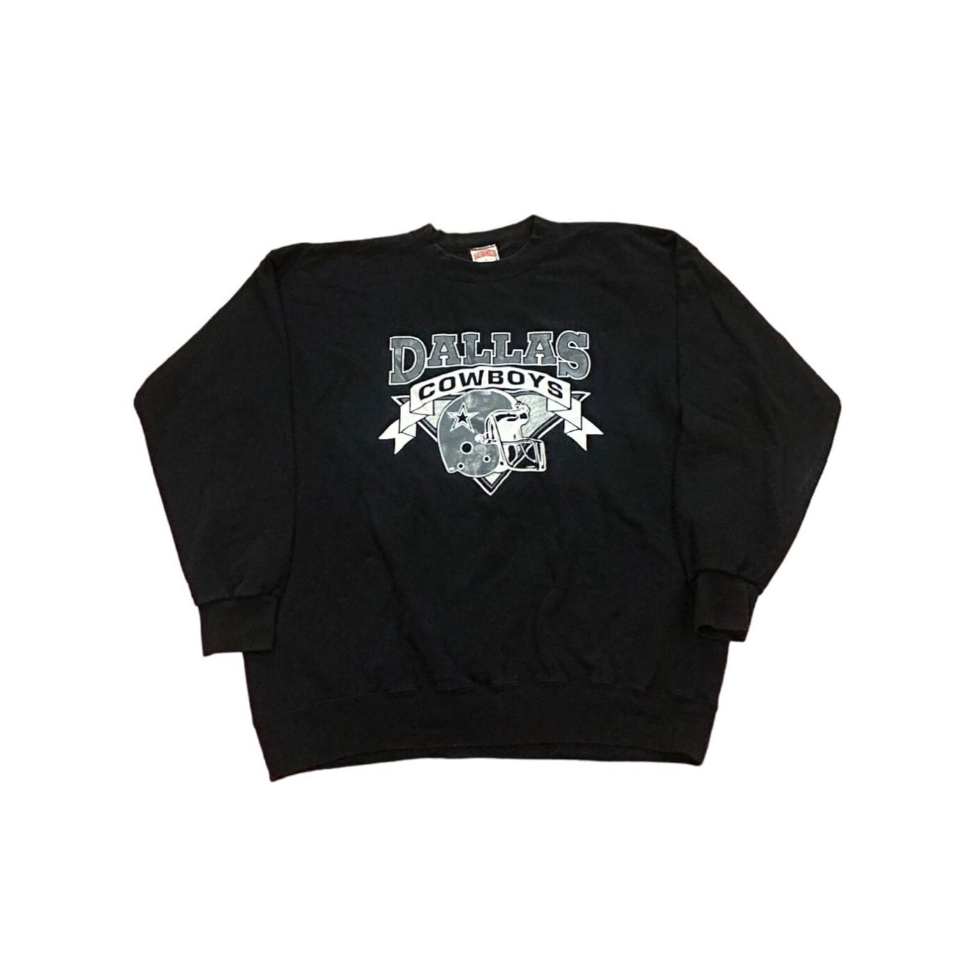 Vintage 1980’s Dallas Cowboys Nutmeg Mills Crewneck Sweatshirt Black Men’s XL