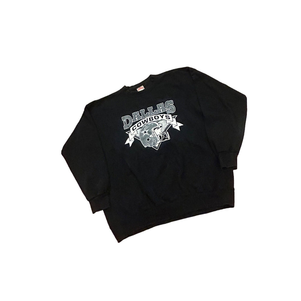 Vintage 1980’s Dallas Cowboys Nutmeg Mills Crewneck Sweatshirt Black Men’s XL