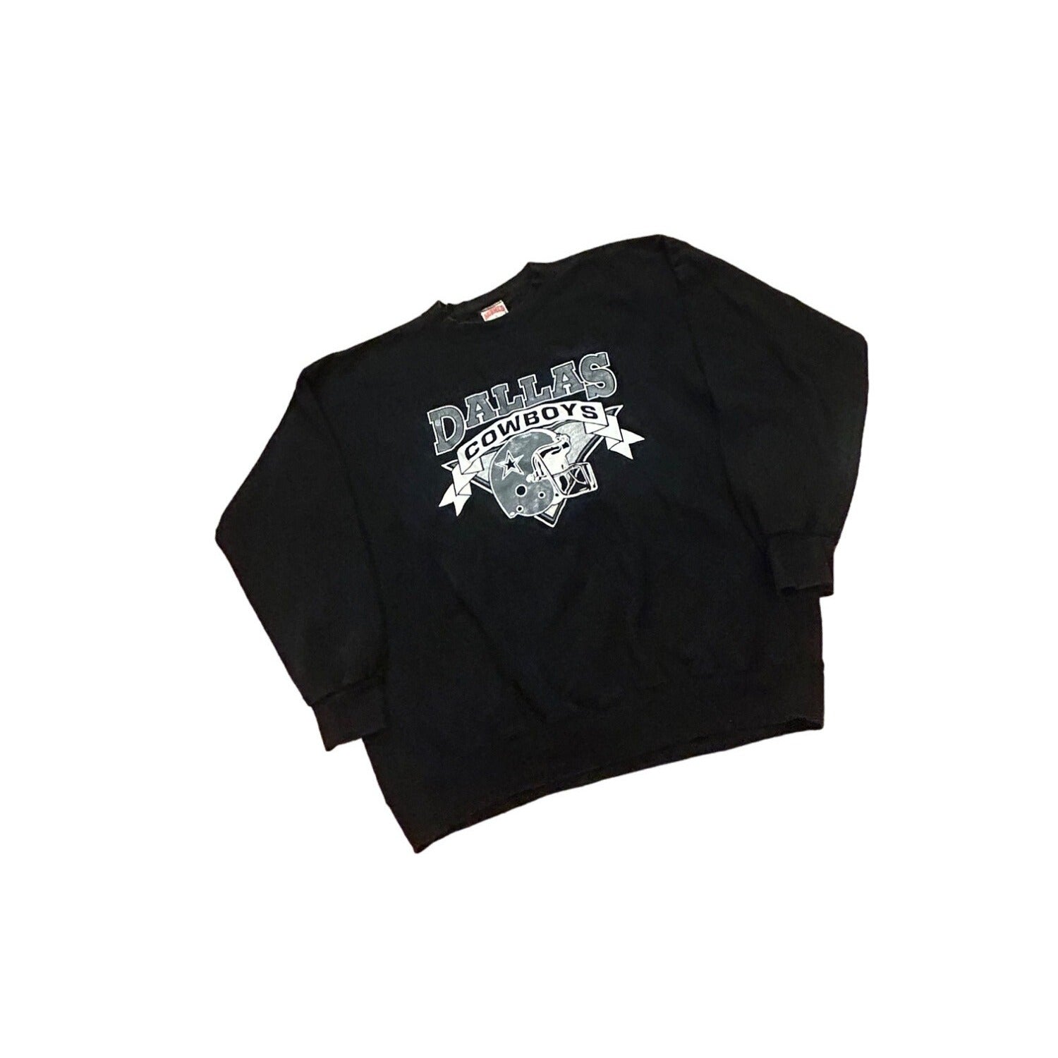 Vintage 1980’s Dallas Cowboys Nutmeg Mills Crewneck Sweatshirt Black Men’s XL