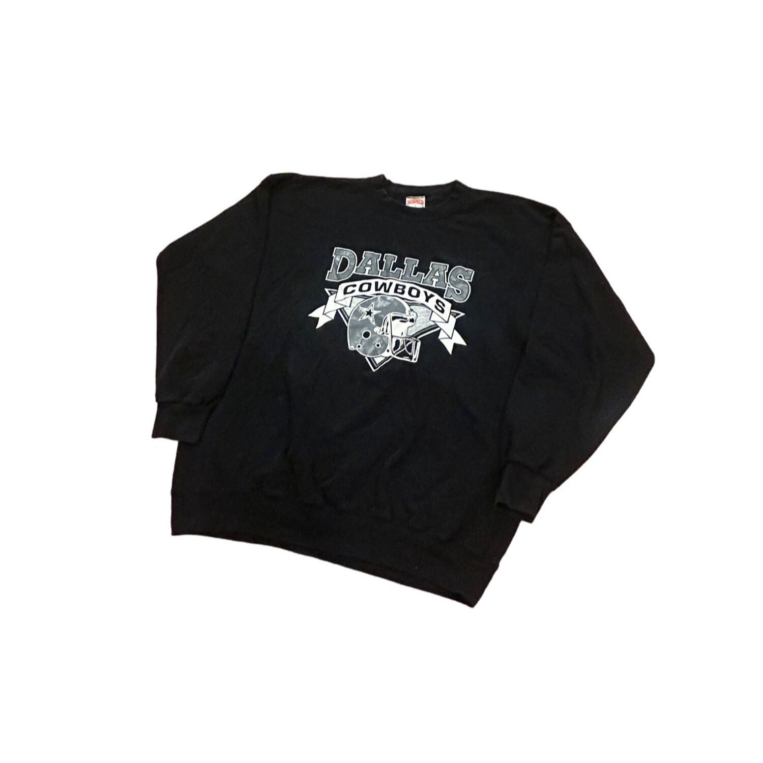 Vintage 1980’s Dallas Cowboys Nutmeg Mills Crewneck Sweatshirt Black Men’s XL