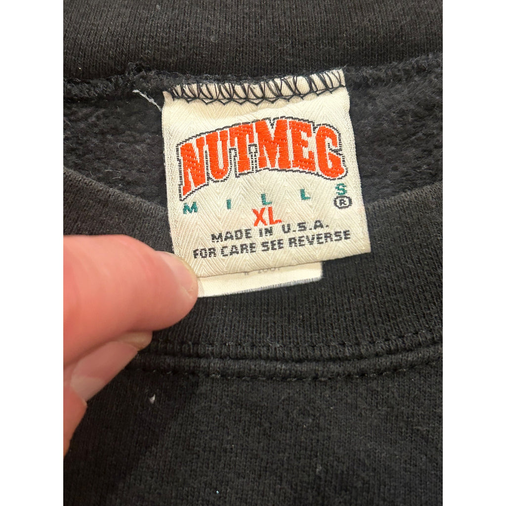 Vintage 1980’s Dallas Cowboys Nutmeg Mills Crewneck Sweatshirt Black Men’s XL