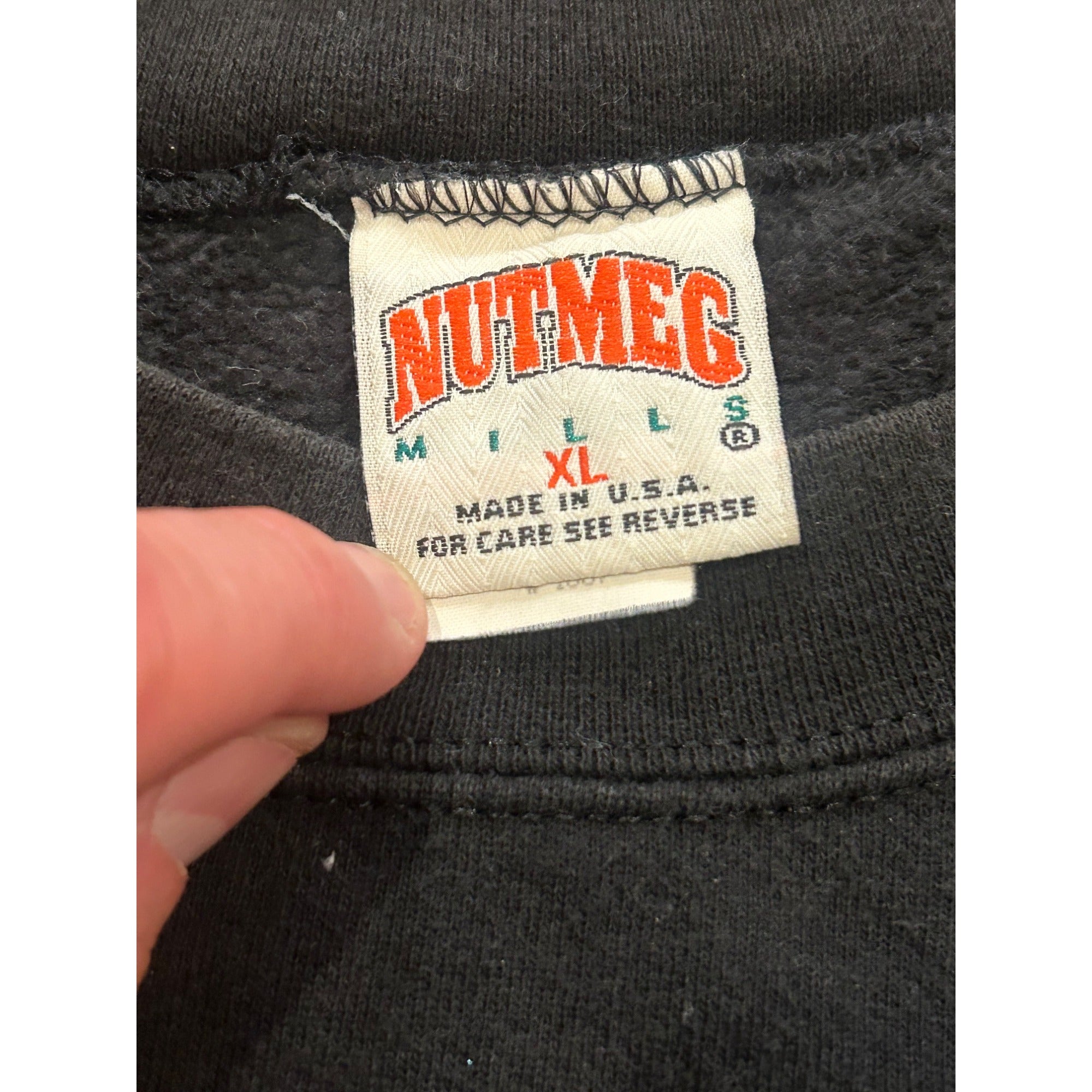 Vintage 1980’s Dallas Cowboys Nutmeg Mills Crewneck Sweatshirt Black Men’s XL