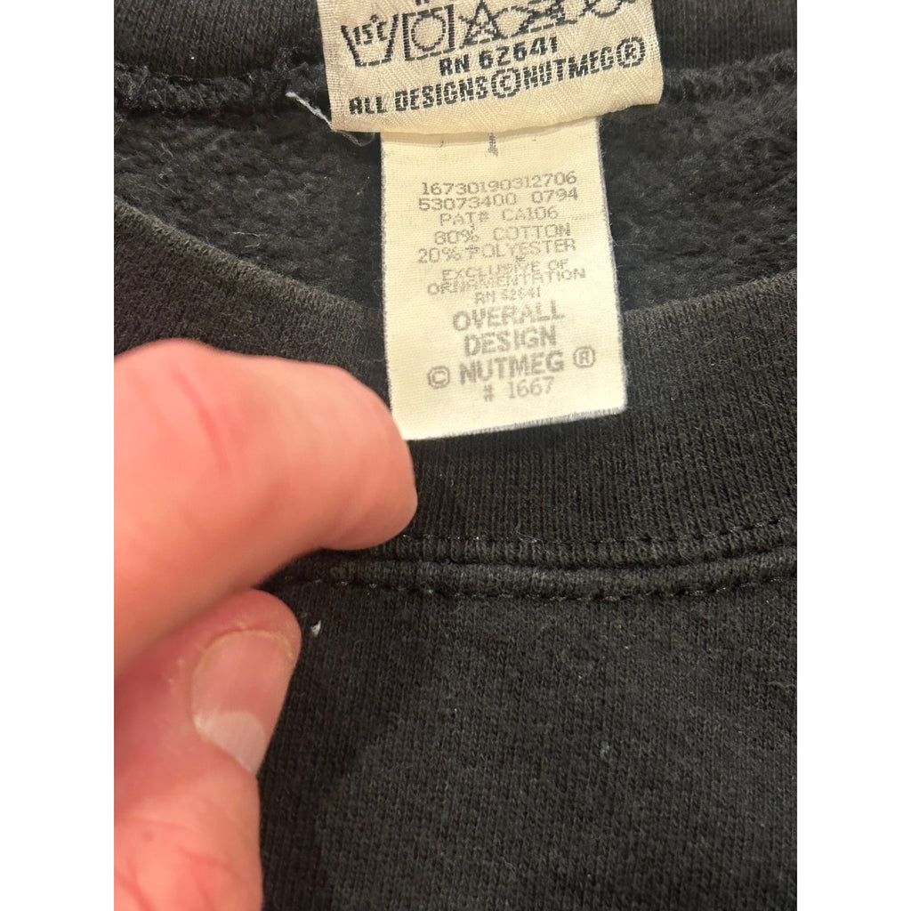 Vintage 1980’s Dallas Cowboys Nutmeg Mills Crewneck Sweatshirt Black Men’s XL