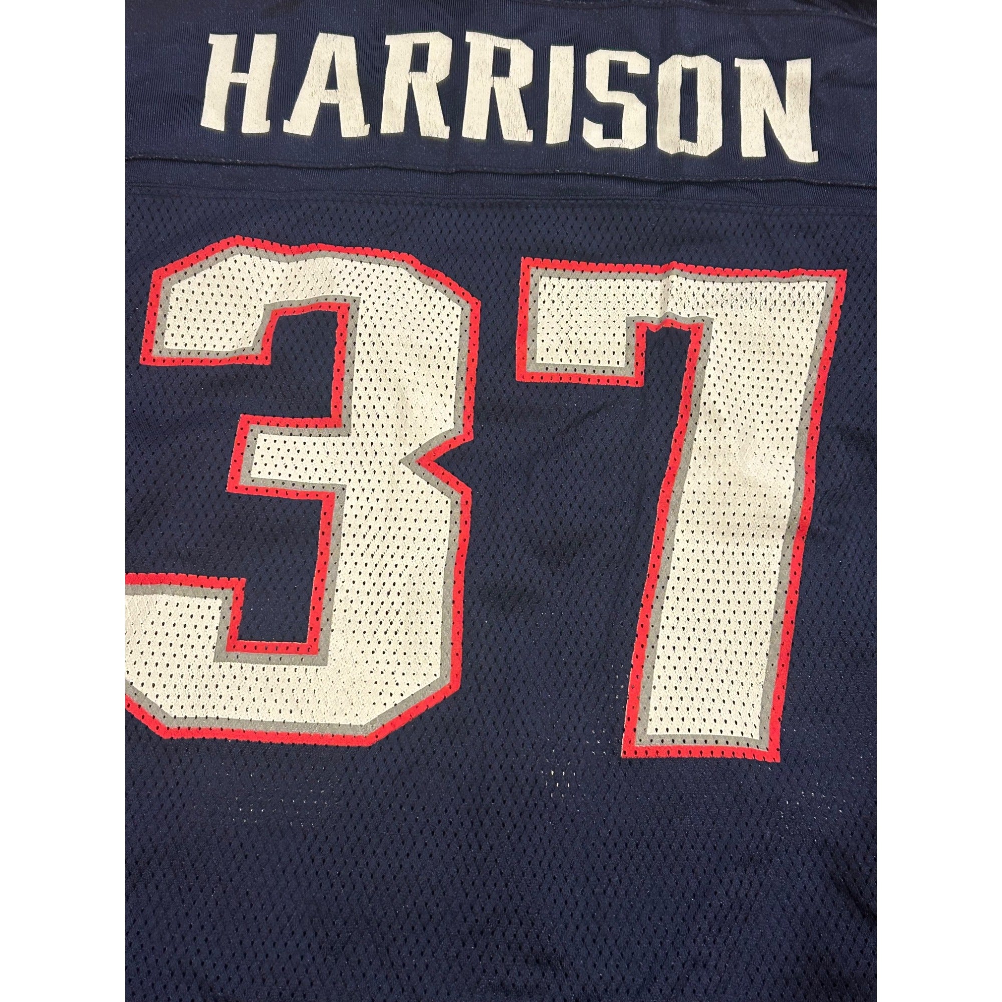 Reebok New England Patriots Rodney Harrison #37 Blue NFL Jersey Men's Medium