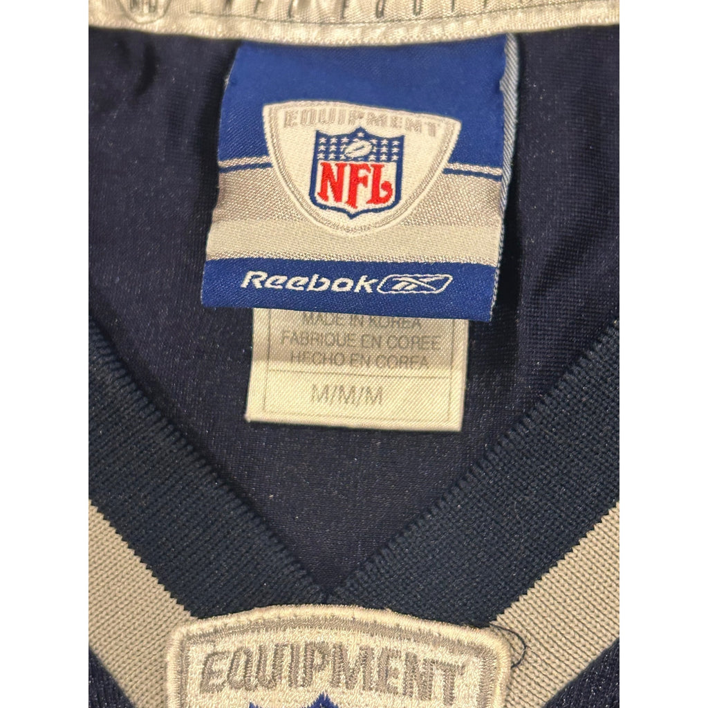 Reebok New England Patriots Rodney Harrison #37 Blue NFL Jersey Men's Medium