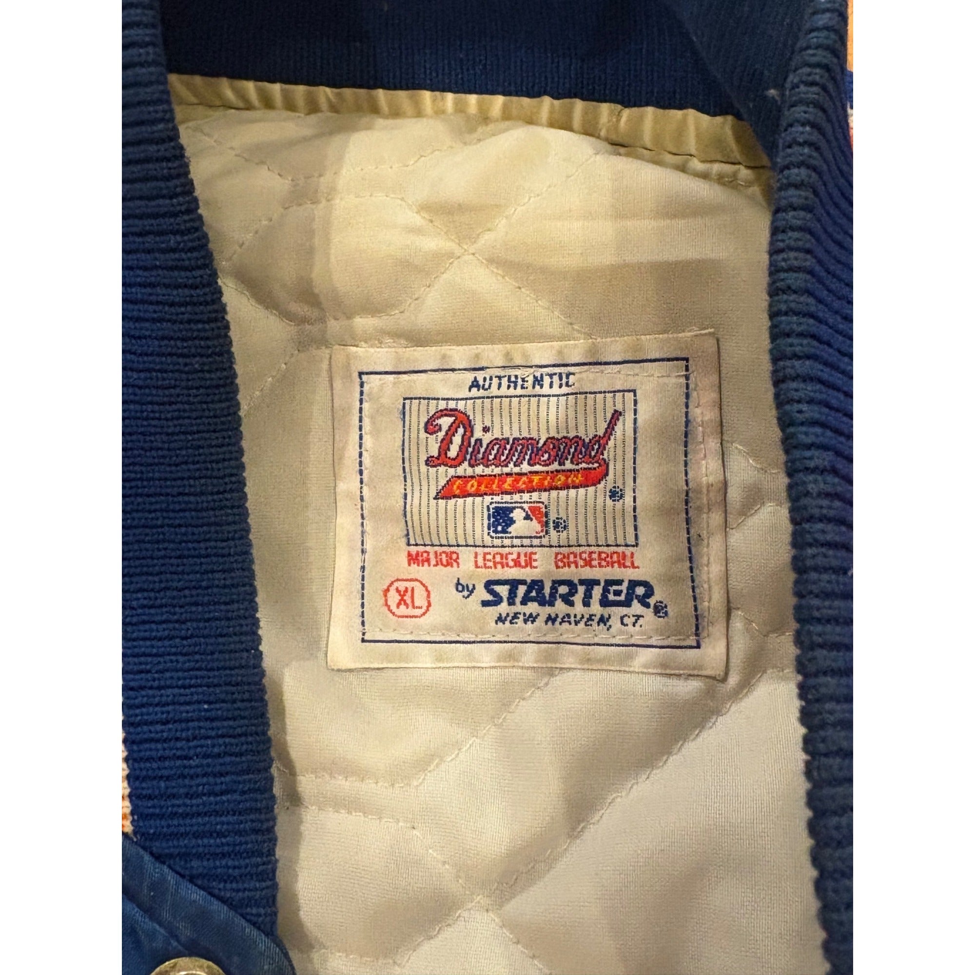 Vintage 1980's Starter New York Mets MLB Satin Bomber Jacket Blue Men's XL