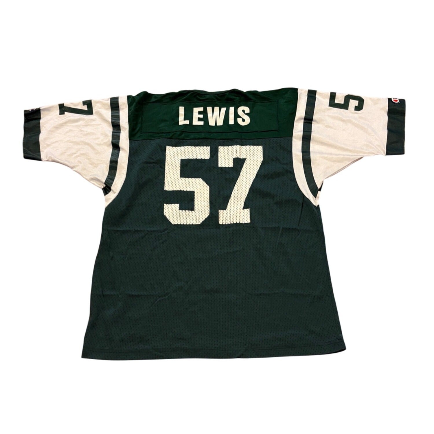 Vintage 1990's Champion New York Jets Mo Lewis #57 Green NFL Jersey Men's Large