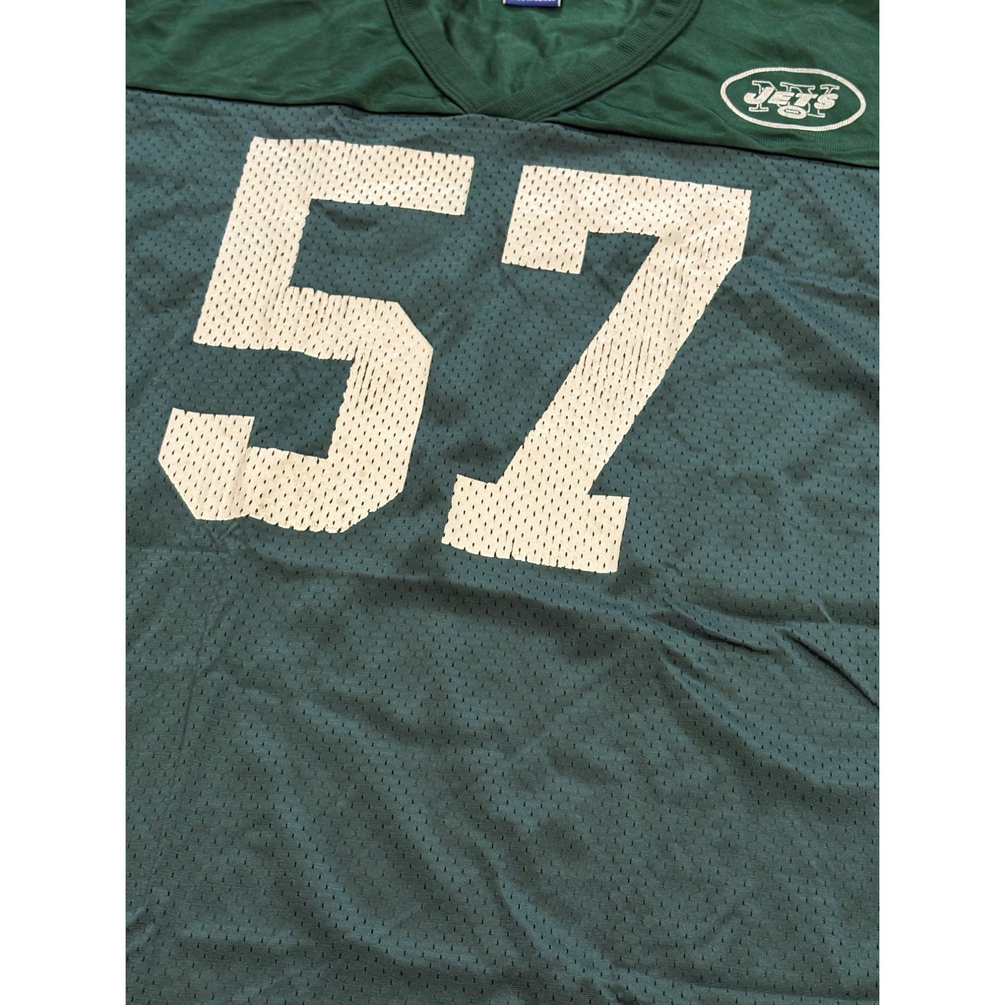 Vintage 1990's Champion New York Jets Mo Lewis #57 Green NFL Jersey Men's Large