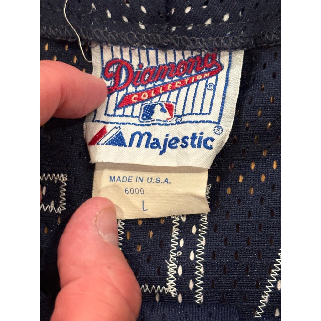 Rare 90's New York Yankees Chad Curtis #28 Majestic Diamond Collection Jersey L