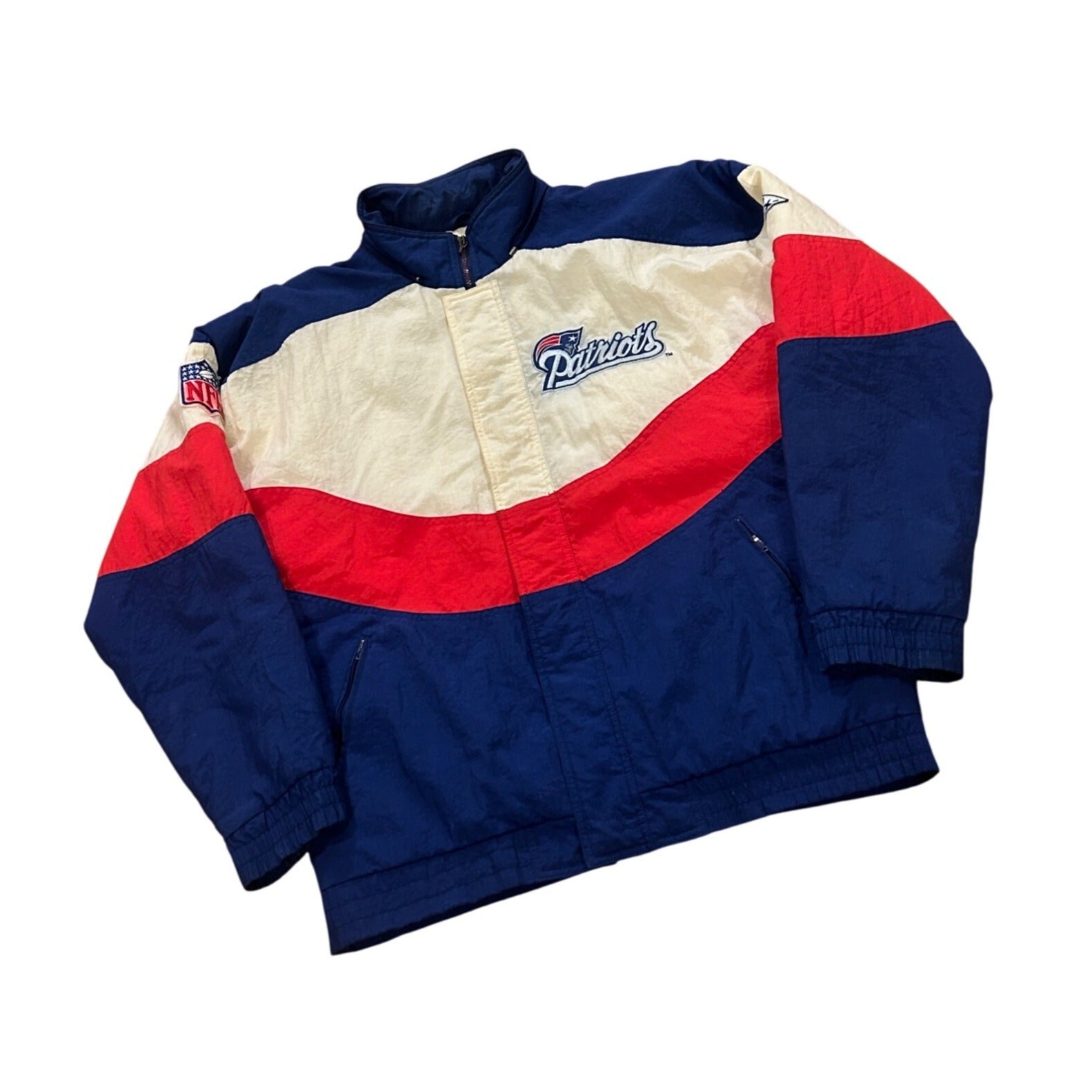Vintage 1990's New England Patriots Apex One Authentic Pro Line Puffer Jacket M