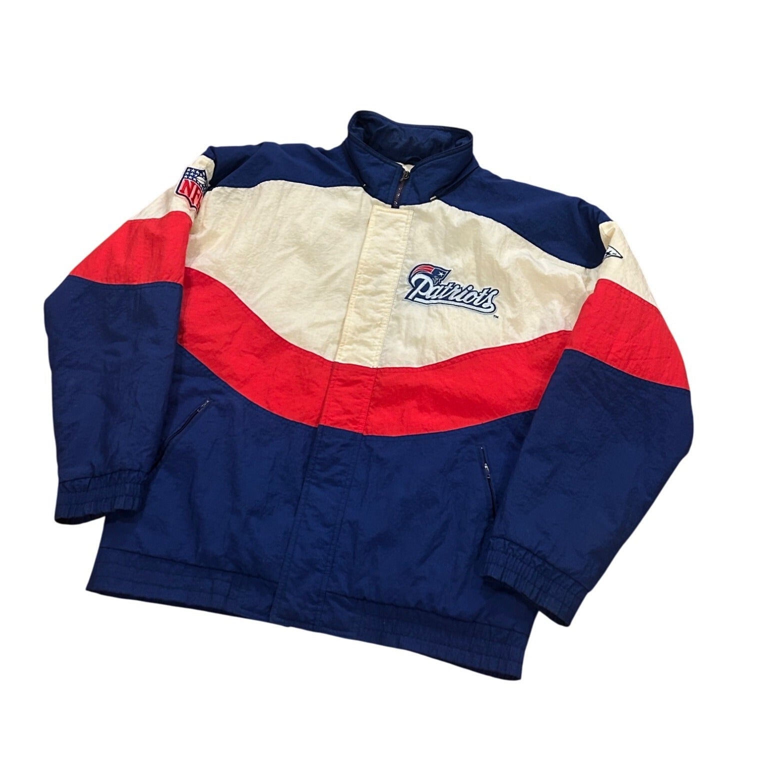 Vintage 1990's New England Patriots Apex One Authentic Pro Line Puffer Jacket M