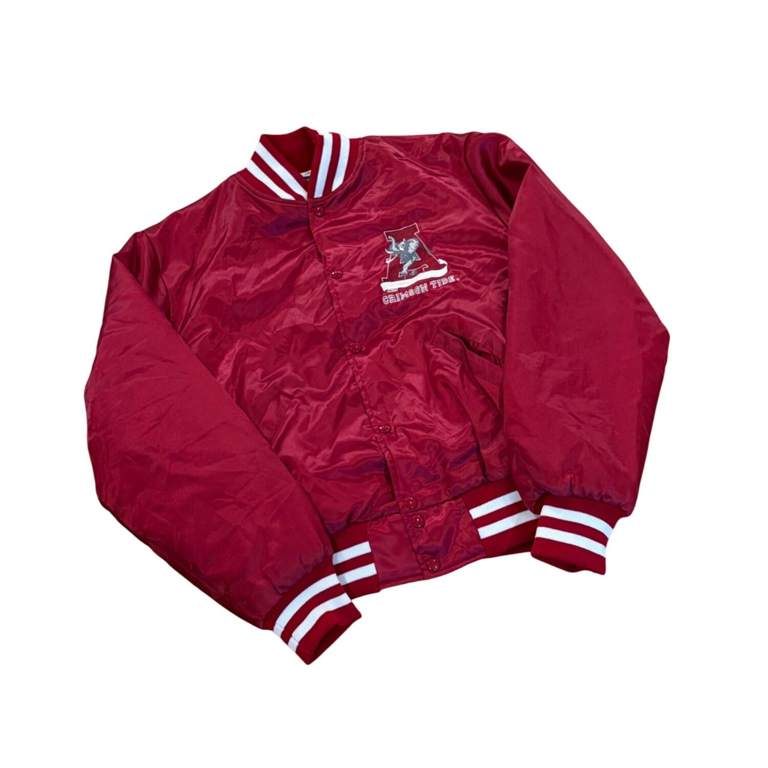 Vintage 1980's University of Alabama Crimson Tide Halloway Satin Jacket Men's L