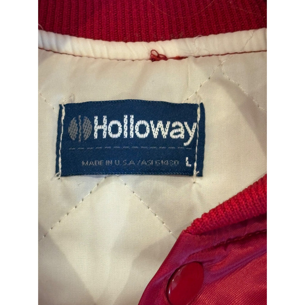 Vintage 1980's University of Alabama Crimson Tide Halloway Satin Jacket Men's L