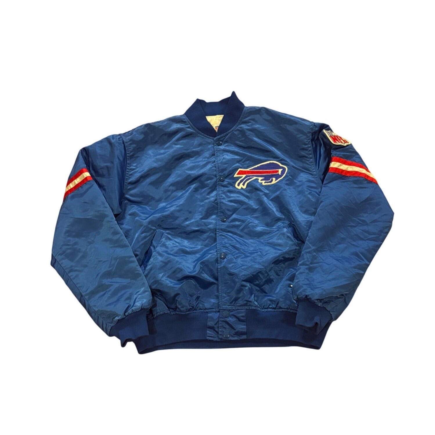 Vintage 1980's Starter Buffalo Bills NFL Pro Line Satin Jacket Blue Men's XL