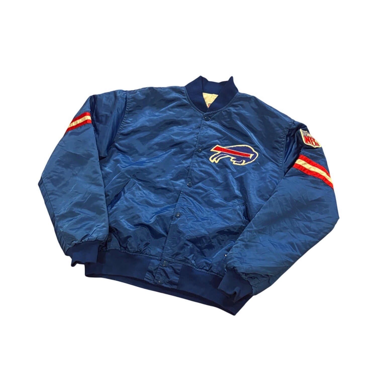 Vintage 1980's Starter Buffalo Bills NFL Pro Line Satin Jacket Blue Men's XL