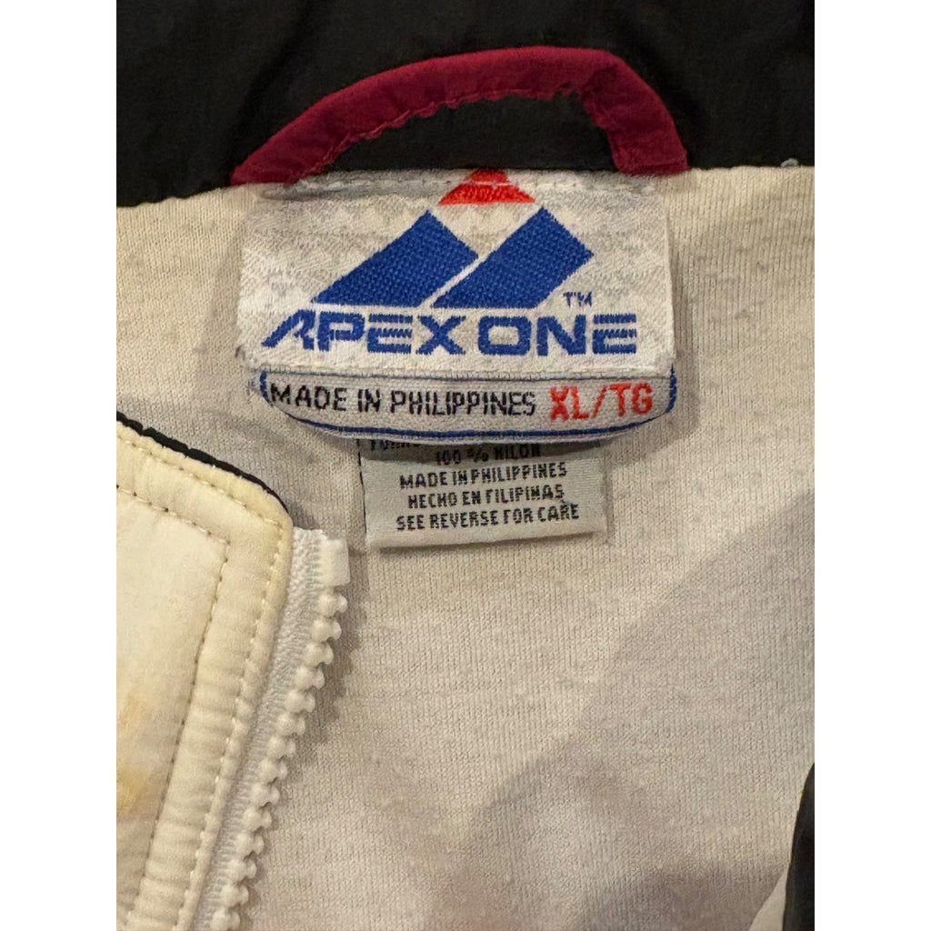 Vintage 90s Apex One UMass Minutemen Full Zip Windbreaker Jacket Men's XL